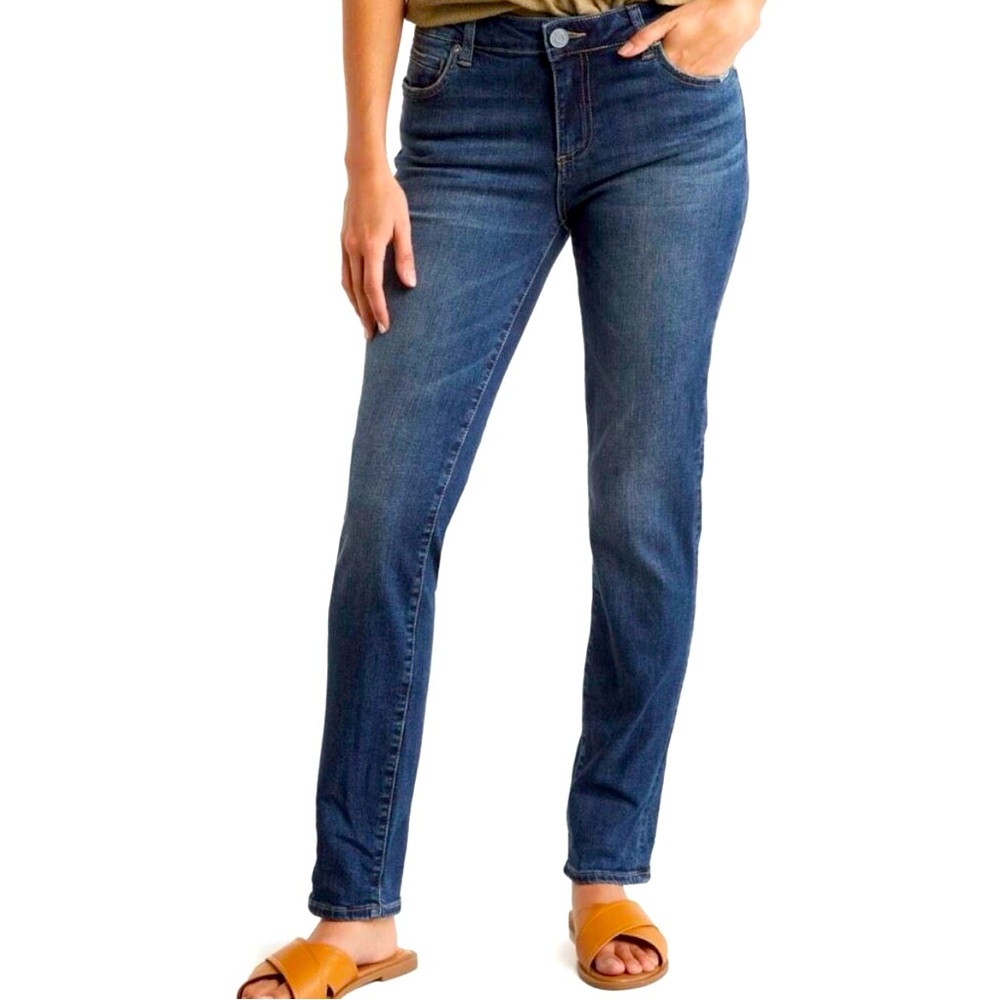 KUT FROM THE KLOTH | Katy Boyfriend Jeans Medium Wash Straight Blue Denim | 6